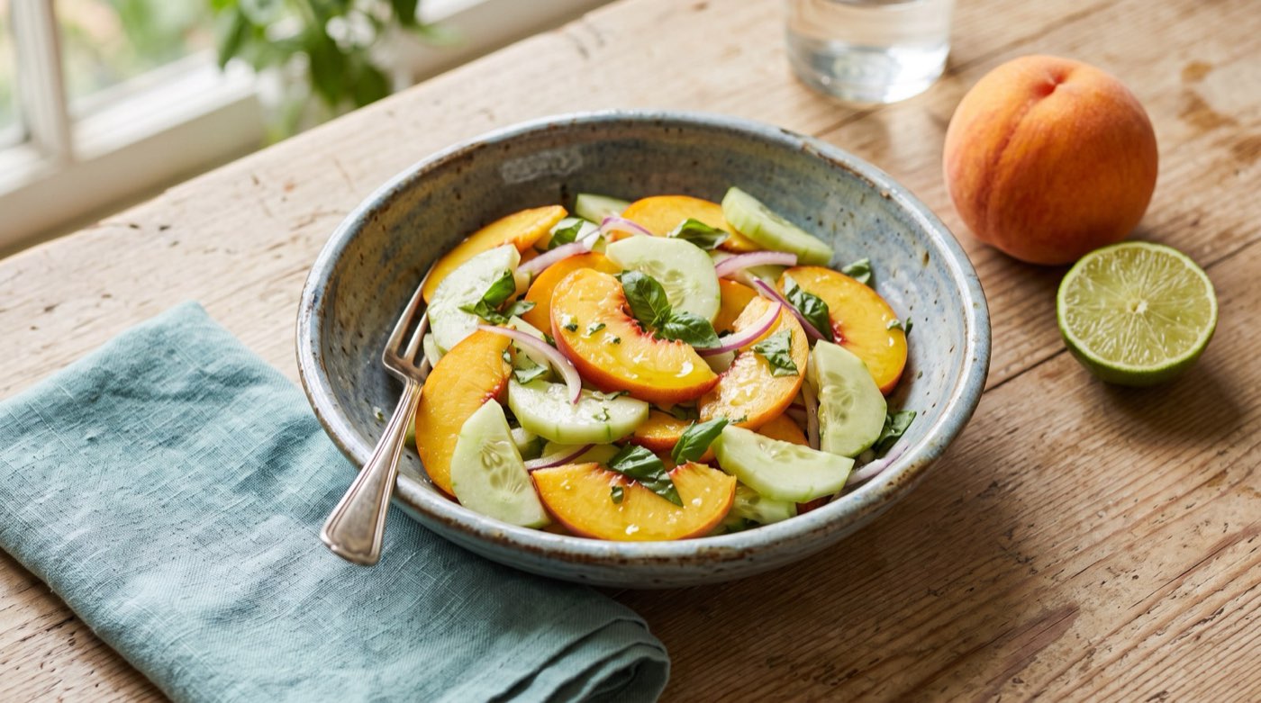 Peak-season peaches, no-cook, kidney-smart.